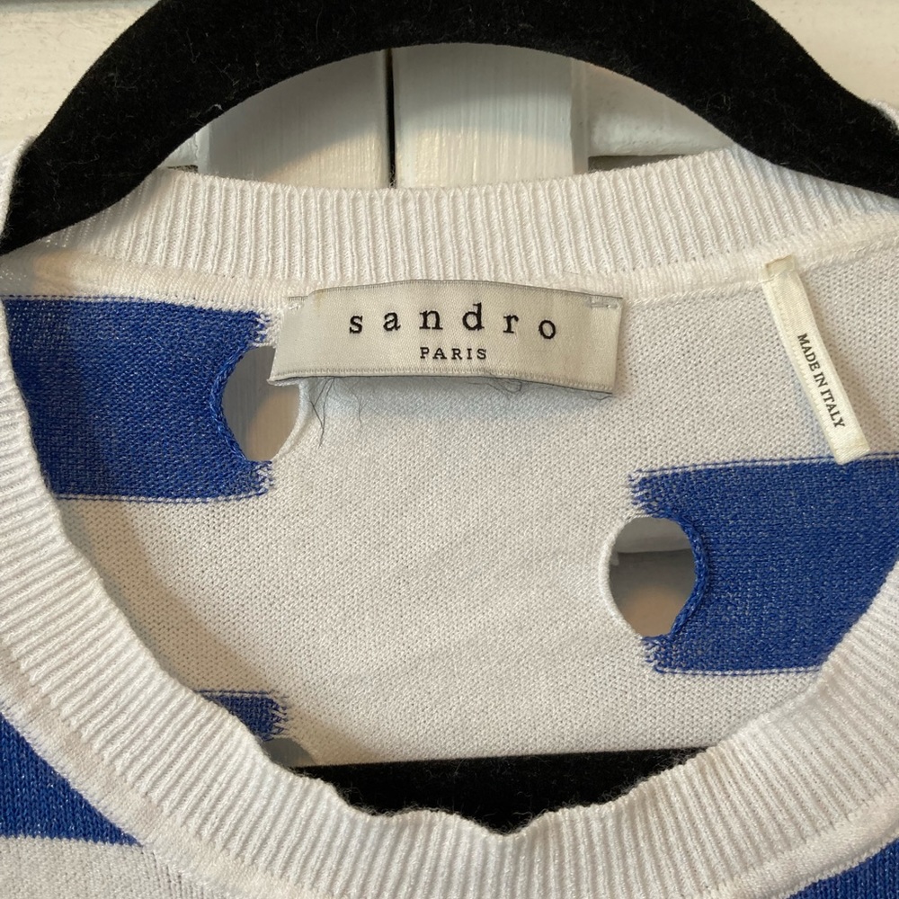 Sandro Light Knit Stripe Sweater - Picture 3 of 6